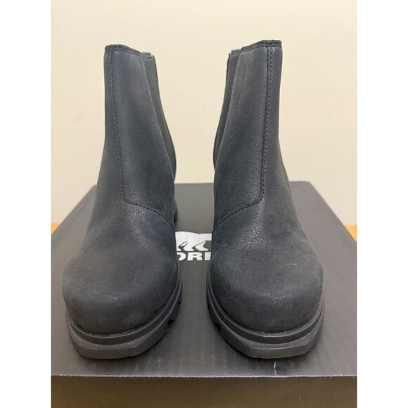 Sorel Women's Joan of Arctic Wedge III Chelsea boot in black waterproof full-gra - Picture 2 of 8